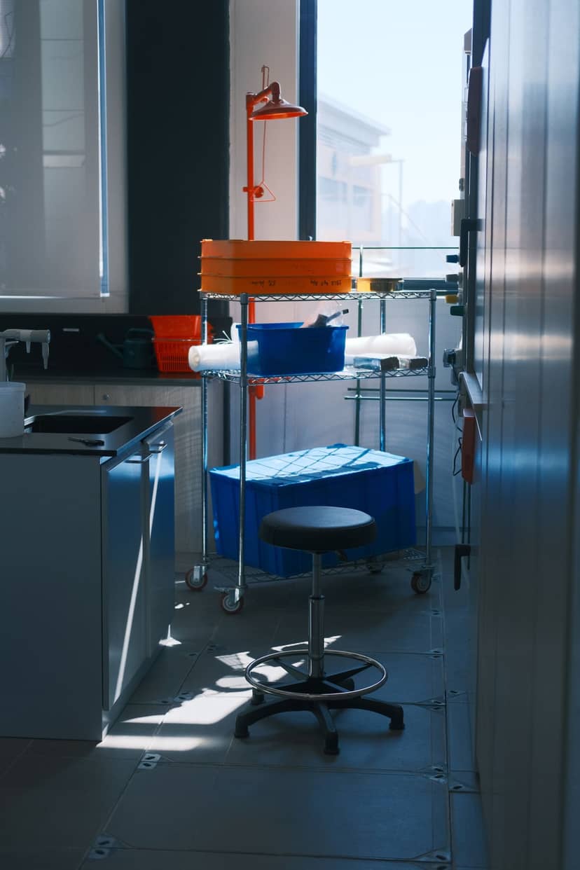 Interior of a modern life sciences laboratory